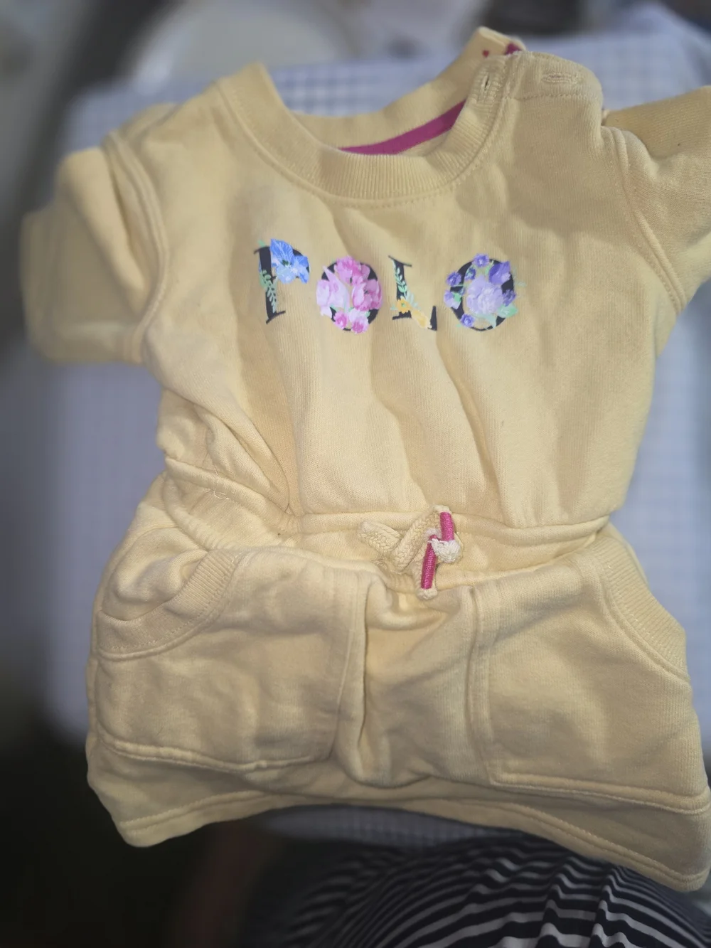 Ralph Lauren Yellow Floral Logo Casual Dress